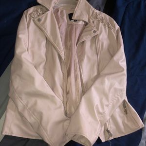 Pink leather Jacket
